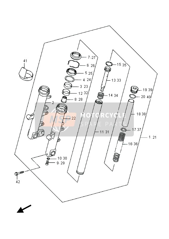 5113110GB0YTA, Buitenpoot,R, Suzuki, 0